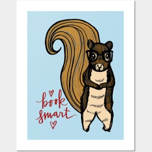 Book Smart Squirrel Posters and Art